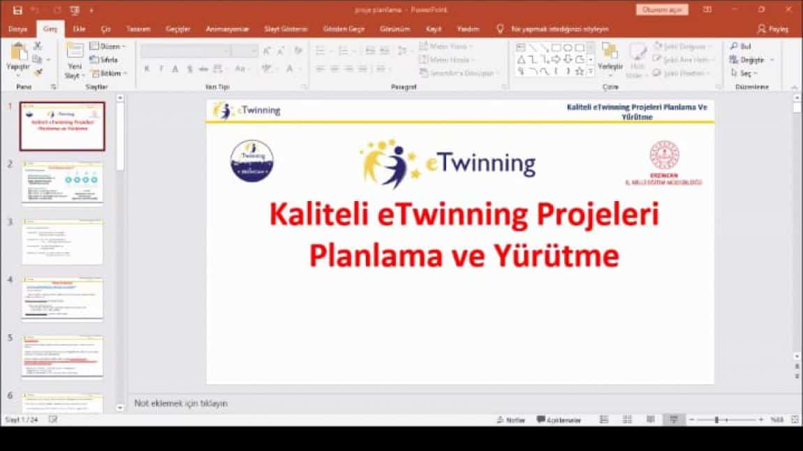 Kaliteli eTwinning  Projeleri Planlama ve Yürütme Toplantısına Katıldık